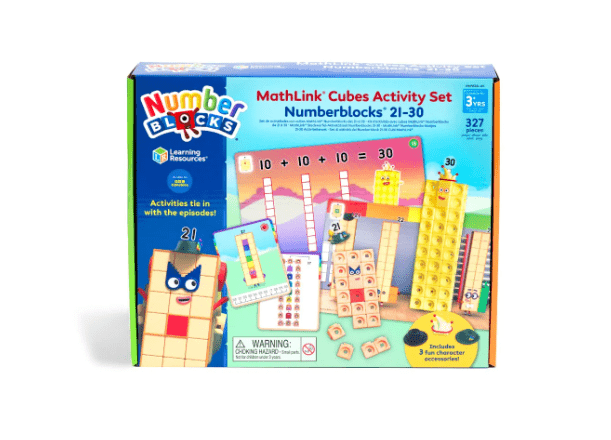 Learning Resources MathLink Cubes Numberblocks 21–30 Activity Set
