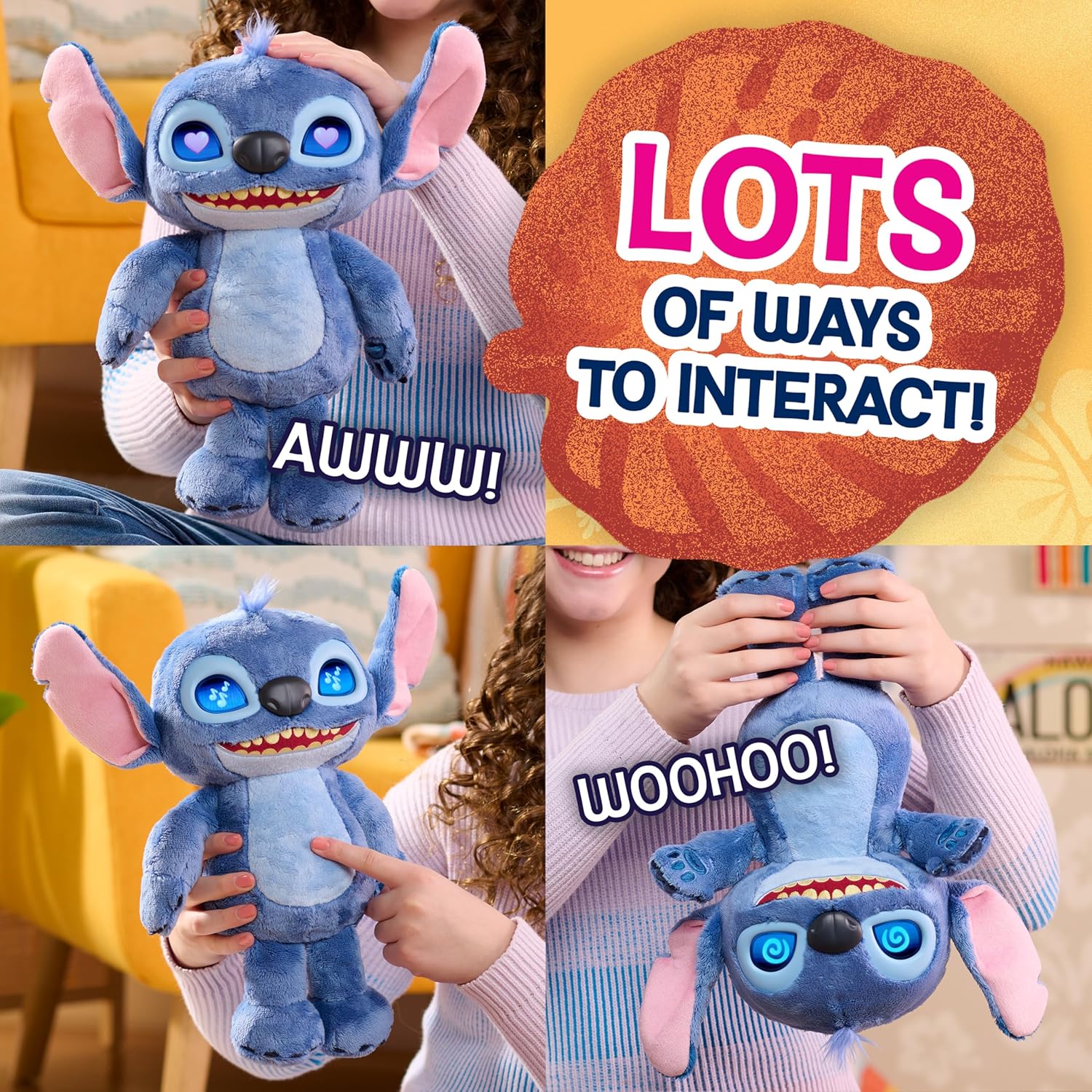 Disney Many Moods Stitch With LCD Eyes & 50+ Sound & Effects